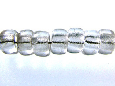 Czech Pressed Glass 6mm Crow Bead - Crystal Clear - Transparent Finish