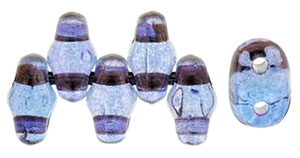 Amethyst Transparent Luster MiniDuos | Czech 2 x 4mm 2 Hole Glass MiniDuo Seed Beads