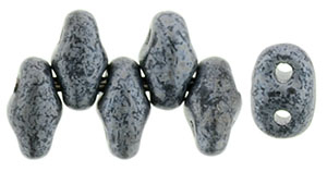 Hematite Matte Metallic MiniDuos | Czech 2 x 4mm 2 Hole Glass MiniDuo Seed Beads