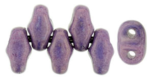 Amethyst Opaque Luster MiniDuos | Czech 2 x 4mm 2 Hole Glass MiniDuo Seed Beads
