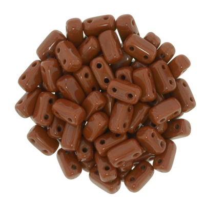 CzechMate Brick Beads - Umber - Transparent Finish | 3 x 6mm 2 Hole CzechMate Bricks