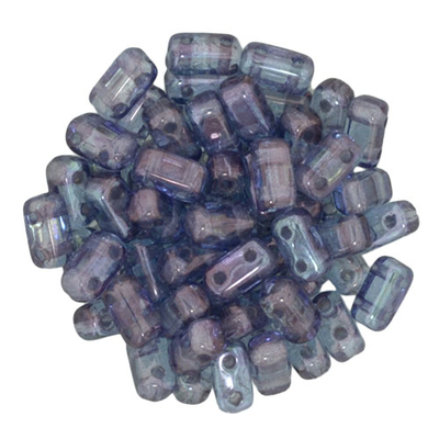 CzechMate Brick Seed Beads - Amethyst - Transparent Luster Finish | 3 x 6mm 2 Hole CzechMate Bricks