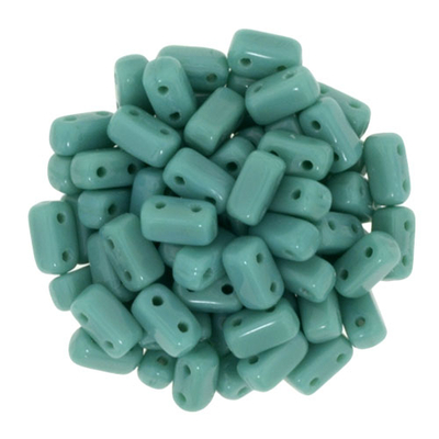 CzechMate Brick Seed Beads - Persian Turquoise - Opaque Finish | 3 x 6mm 2 Hole CzechMate Bricks