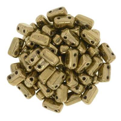 CzechMate Brick Seed Beads - Bronze - Metallic Finish | 3 x 6mm 2 Hole CzechMate Bricks