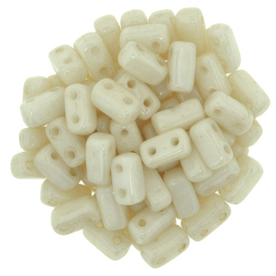 CzechMate Brick Seed Beads - Champagne - Opaque Luster Finish | 3 x 6mm 2 Hole CzechMate Bricks