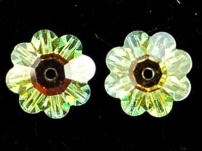 Swarovski Crystal 10mm Daisy Bead 3700 - Crystal AB - Crystal - Transparent Iridescent Finish