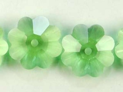 Swarovski Crystal 10mm Daisy Bead 3700 - Peridot - Light Green - Transparent Finish