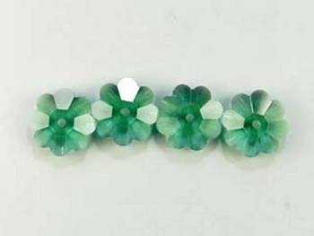 Swarovski Crystal 6mm Daisy Bead 3700 - Erinite - Bluish Green - Transparent Finish