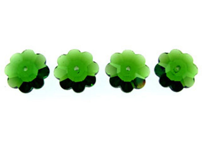 Swarovski Crystal 6mm Daisy Bead 3700 - Fern Green - Transparent Finish