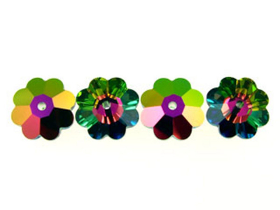 Swarovski Crystal 6mm Daisy Bead 3700 - Crystal Vitrail Medium - Transparent with Half Coat Finish