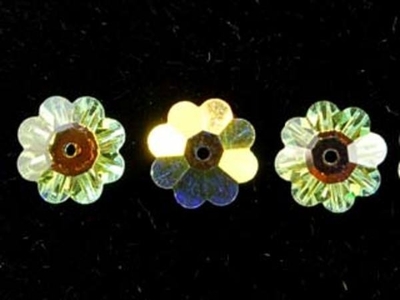 Swarovski Crystal 8mm Daisy Bead 3700 - Crystal AB - Clear - Transparent Iridescent Finish