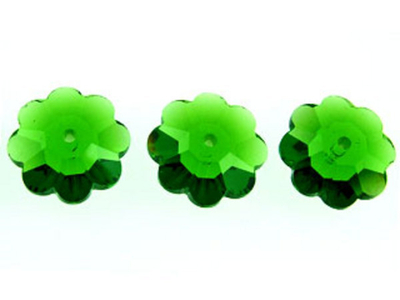 Swarovski Crystal 8mm Daisy Bead 3700 - Fern Green - Transparent Finish