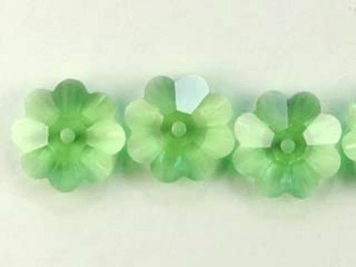 green crystal beads