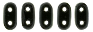 CzechMate Bar Seed Beads - Jet - Opaque Finish | 2 x 6mm 2 Hole CzechMate Bars