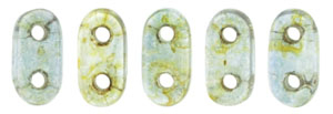 CzechMate Bar Seed Beads - Green - Transparent Luster Finish | 2 x 6mm 2 Hole CzechMate Bars