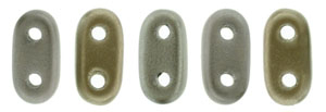 CzechMate Bar Seed Beads - Leather - Matte Metallic Finish | 2 x 6mm 2 Hole CzechMate Bars