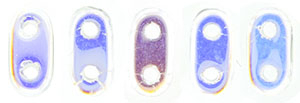 CzechMate Bar Seed Beads - Crytal AB - Transparent Iridescent Finish | 2 x 6mm 2 Hole CzechMate Bars