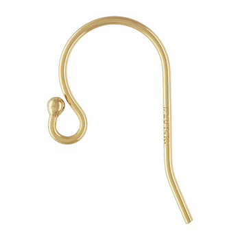 Bali Style Earwire - 14k Goldfill - 10 Pack | Metal Earwires for Making Earrings | Jewelry Findings