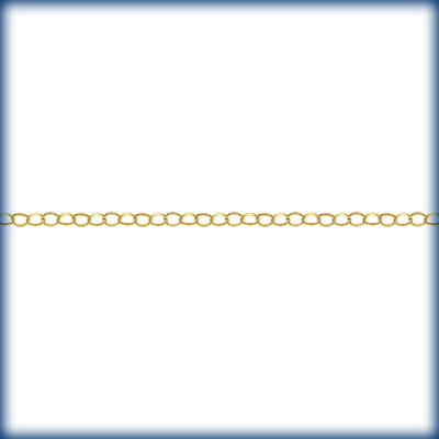 3mm Goldfill Belcher Cable Chain | 1/2 Round Wire | Gold Filled Chains for Making Jewelry