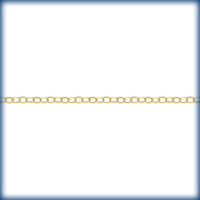 3mm Goldfill Belcher Cable Chain | 1/2 Round Wire | Gold Filled Chains for Making Jewelry