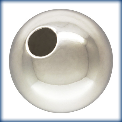7mm Sterling Silver Smooth Light Seamless Round Metal Beads and Spacers