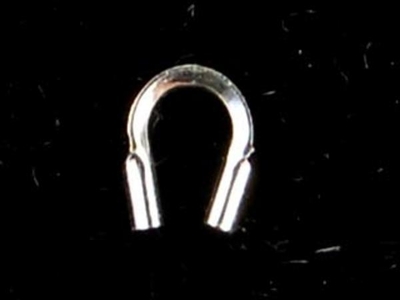 Sterling Silver Cable Guard with .021mm Hole for Fine Cable - 24 Pack | Metal Findings for Making Jewelry