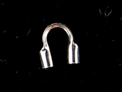 Sterling Silver Medium Cable Guard with .031mm Hole for Thick Cable - 24 Pack | Metal Findings for Making Jewelry