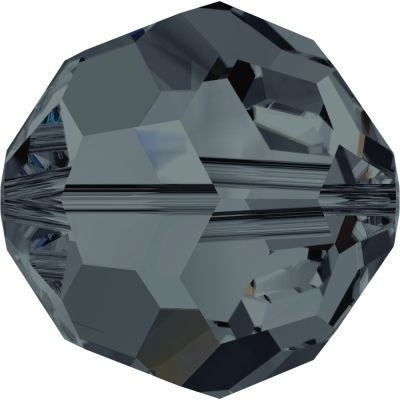 Swarovski Crystal 6mm Graphite Round Bead 5000 with Transparent Finish