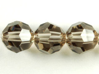 Swarovski Crystal 6mm Round Bead 5000 - Greige - Grey - Transparent Finish