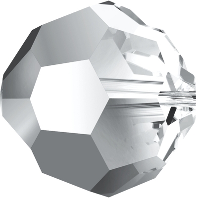 Swarovski 8mm Crystal Light Chrome Transparent Round 5000 Beads with Finish