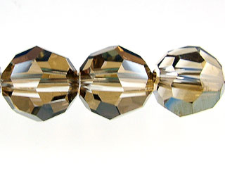 Swarovski Crystal 8mm Round Bead 5000 - Crystal Bronze Shade - Transparent with Finish