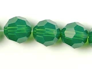 Swarovski Crystal 8mm Round Bead 5000 - Palace Green Opal - Opalescent Finish