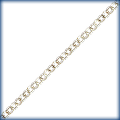 1.25mm Wide Sterling Silver Rolo Style Round Link Cable Chain | Sterling Silver Chains for Making Jewelry