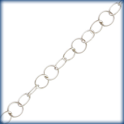 5.25mm Wide Sterling Silver Round Link Cable Chain | Sterling Silver Chains for Making Jewelry