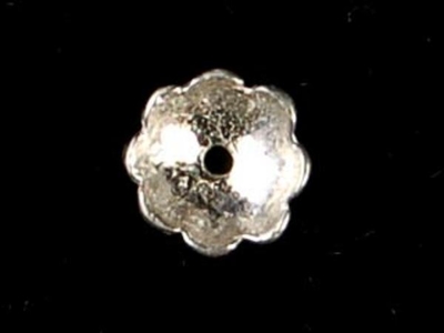 6mm Sterling Silver Flower Bead Cap - 20 Pack | Metal Findings for Making Jewelry