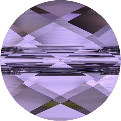 Swarovski Crystal 8mm Faceted Flat Mini Round Bead 5052 - Tanzanite - Transparent Finish