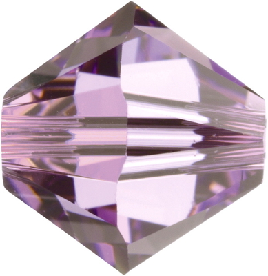 Swarovski Crystal 3mm Bicone Bead 5328 - Light Amethyst - Light Purple - Transparent Finish