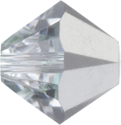 Swarovski Crystal 3mm Bicone Bead 5328 - Comet Argent Light - Silver - Transparent with Half Coat Finish