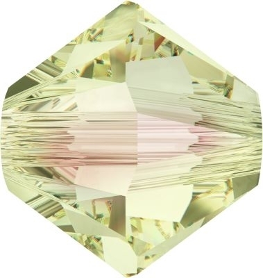 Swarovski Crystal 3mm Bicone Beads 5328 - Crystal Luminous Green - Transparent with Finish