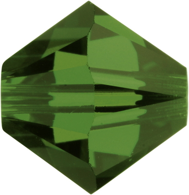 Swarovski Crystal 3mm Bicone Bead 5328 - Fern Green - Transparent Finish