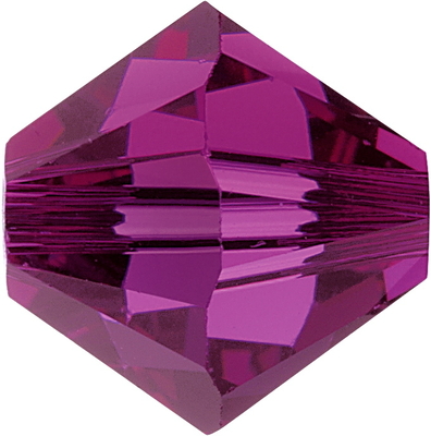 Swarovski Crystal 3mm Bicone Bead 5328 - Fuchsia - Dark Pink - Transparent Finish