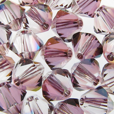 Swarovski Crystal 3mm Bicone Bead 5328 - Crystal Lilac Shadow - Transparent with Finish