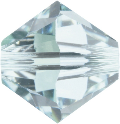 Swarovski Crystal 3mm Bicone Bead 5328 - Light Azore - Pale Aqua Blue - Transparent Finish