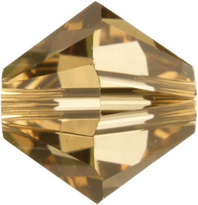 Swarovski Crystal 3mm Bicone Bead 5328 - Light Colorado Topaz - Light Brown - Transparent Finish