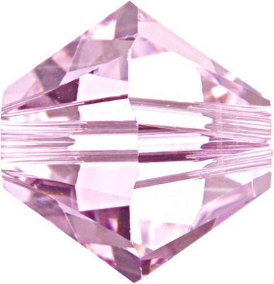 Swarovski Crystal 3mm Bicone Bead 5328 - Rosaline - Pale Pink - Transparent Finish