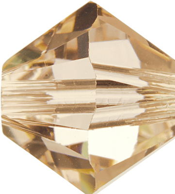 Swarovski Crystal 3mm Bicone Bead 5328 - Silk - Light Peachy Pink - Transparent Finish | Swarovski 5328