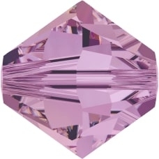 Swarovski Crystal 4mm Bicone Bead 5328 - Crystal Lilac Shadow - Transparent with Finish