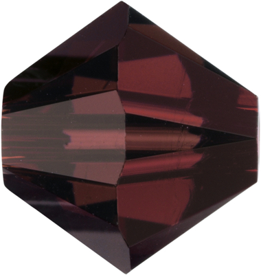 Swarovski Crystal 4mm Bicone Bead 5328 - Burgundy - Wine Red - Transparent Finish