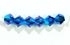Swarovski Crystal 4mm Bicone Bead 5328 - Capri Blue AB 2X - Transparent Double Iridescent Finish