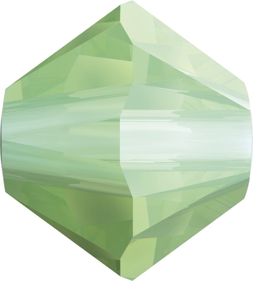 Swarovski Crystal 4mm Bicone Bead 5328 - Chrysolite Opal - Opalescent Finish